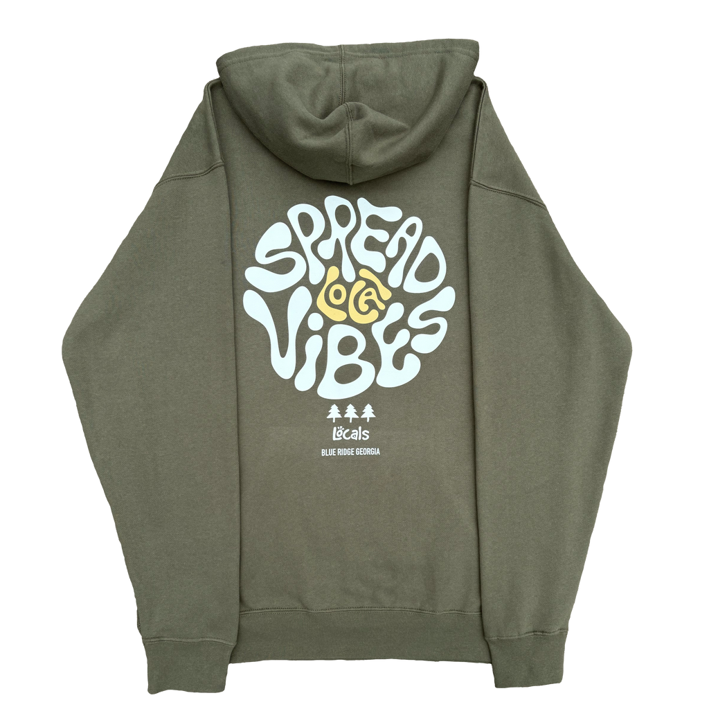 Spread Local Vibes™ Army Green Hoodie Wholesale