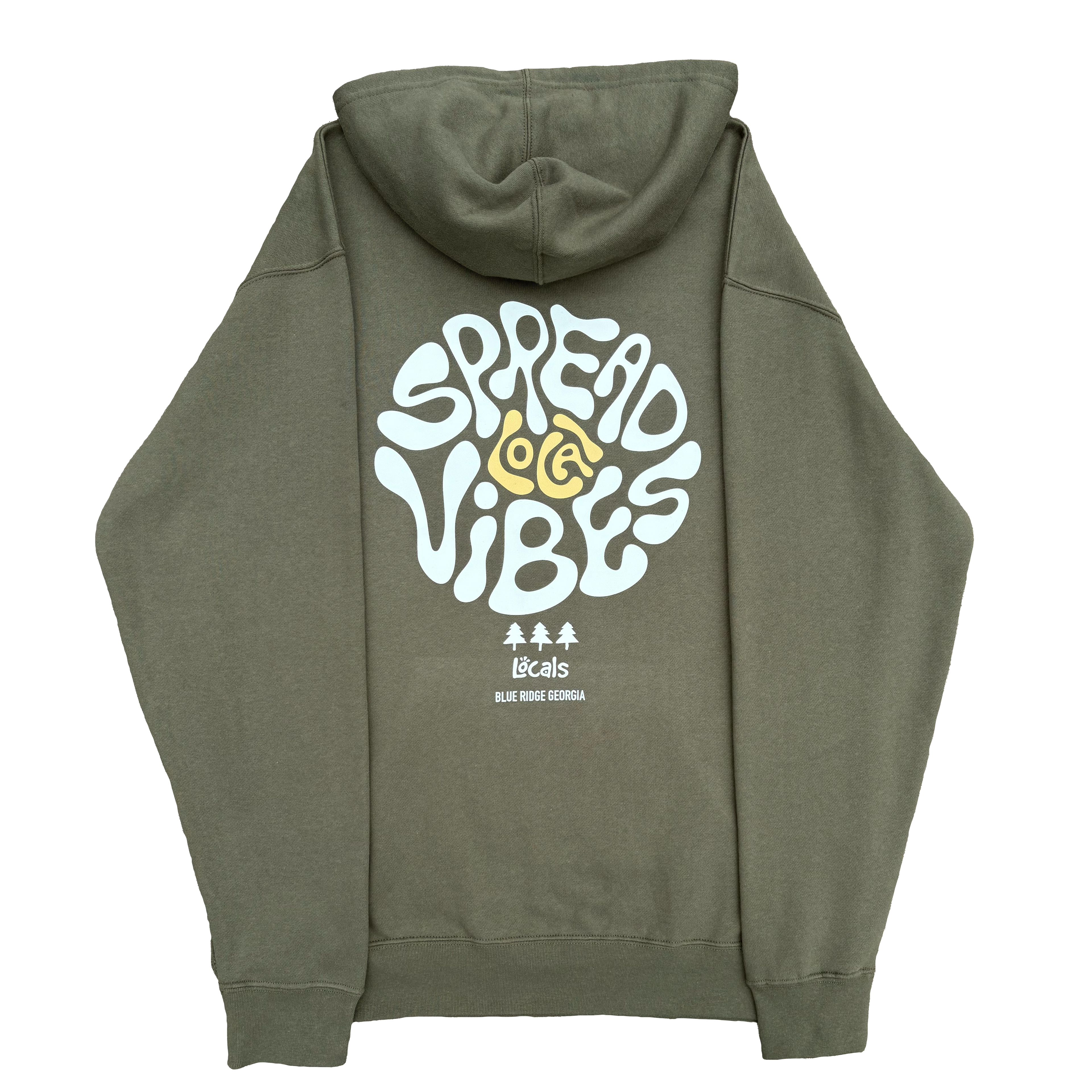 Spread Local Vibes™ Army Green Hoodie Wholesale