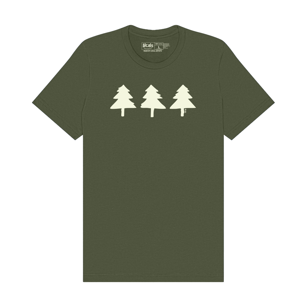 Spread Local Vibes™ Army Green Tee Wholesale