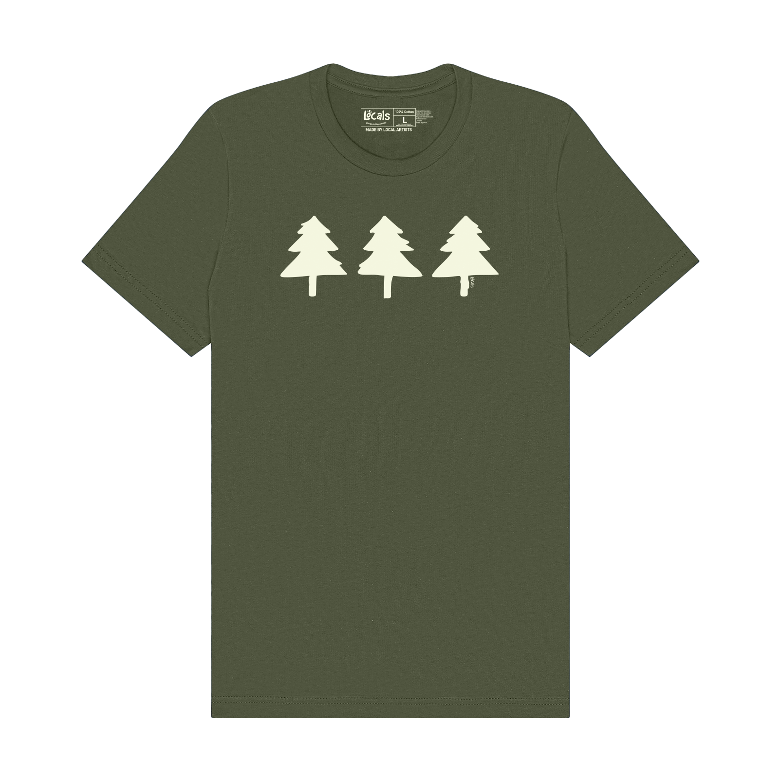 Spread Local Vibes™ Army Green Tee Wholesale