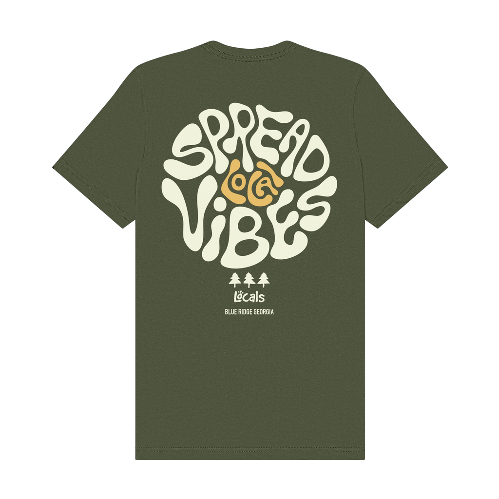 Spread Local Vibes™ Army Green Tee Wholesale